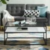 Modern Reversible Open Shelf Coffee Table - Saracina Home White Faux Marble/dark Concrete -Coffee Tables Elegant store unnamed file 1013