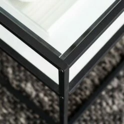 Modern Reversible Open Shelf Coffee Table - Saracina Home White Faux Marble/dark Concrete -Coffee Tables Elegant store unnamed file 1019