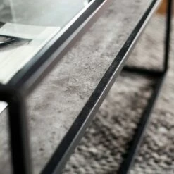 Modern Reversible Open Shelf Coffee Table - Saracina Home White Faux Marble/dark Concrete -Coffee Tables Elegant store unnamed file 1020