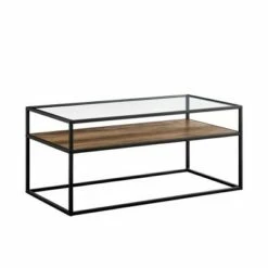 Modern Reversible Open Shelf Coffee Table - Saracina Home White Faux Marble/dark Concrete -Coffee Tables Elegant store unnamed file 1028