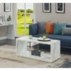 Northfield Admiral Coffee Table with Shelf White Faux Marble - Breighton Home