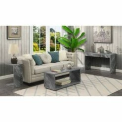 Northfield Admiral Coffee Table with Shelf Gray Faux Marble - Breighton Home -Coffee Tables Elegant store unnamed file 1071