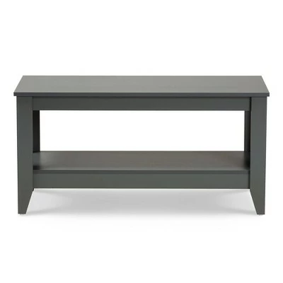 Elada Wood Coffee Table Gray - Baxton Studio 3 Elada Wood Coffee Table Gray - Baxton Studio