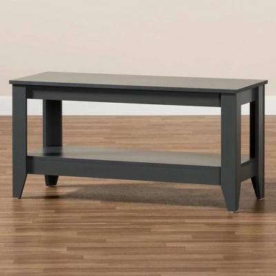 Elada Wood Coffee Table Gray - Baxton Studio 7 Elada Wood Coffee Table Gray - Baxton Studio - Image 5