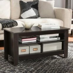 Nerissa Modern and Contemporary Finished Coffee Table Dark Brown - Baxton Studio -Coffee Tables Elegant store unnamed file 1101