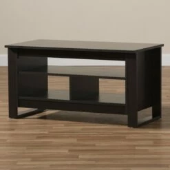 Nerissa Modern and Contemporary Finished Coffee Table Dark Brown - Baxton Studio -Coffee Tables Elegant store unnamed file 1102