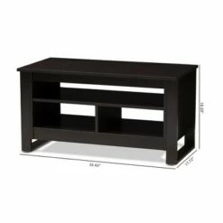 Nerissa Modern and Contemporary Finished Coffee Table Dark Brown - Baxton Studio -Coffee Tables Elegant store unnamed file 1103
