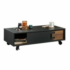 Sauder Boulevard Cafe Coffee Table Black with Vintage Oak Accents -Coffee Tables Elegant store unnamed file 1114