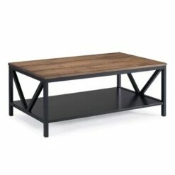 48" Two-Tone Distressed Wood Farmhouse Coffee Table - Saracina Home Rustic Oak/white -Coffee Tables Elegant store unnamed file 112