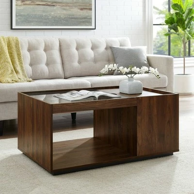 Cubist Storage Coffee Table with Glass Top - Saracina Home Slate Gray 7 Cubist Storage Coffee Table with Glass Top - Saracina Home Slate Gray - Image 5