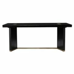 Steleigh Contemporary Cocktail Table Black/Brass - Aiden Lane