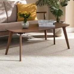 Dahlia Coffee Table Walnut - Baxton Studio -Coffee Tables Elegant store unnamed file 1155