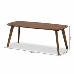 Dahlia Coffee Table Walnut - Baxton Studio -Coffee Tables Elegant store unnamed file 1157