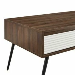 Mid-Century Modern Fluted Drawer Coffee Table - Saracina Home Solid White/dark Walnut 15 Mid-Century Modern Fluted Drawer Coffee Table - Saracina Home Solid White/dark Walnut -Coffee Tables Elegant store unnamed file 1171