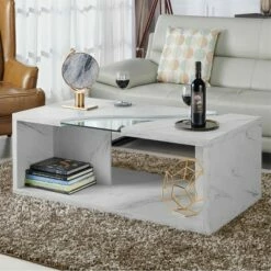 Gustave Coffee Table Winter White/Gray - HOMES: Inside + Out
