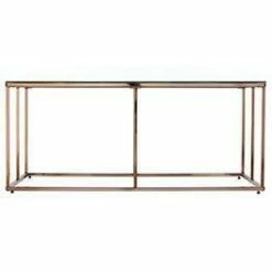 Nicholas Contemporary Glass Top Cocktail Table Champagne - Aiden Lane