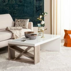 Carlton Modern Storage Coffee Table - White - Safavieh