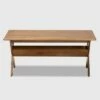 Sarai Rectangular Wood Coffee Table Brown - Baxton Studio -Coffee Tables Elegant store unnamed file 1241