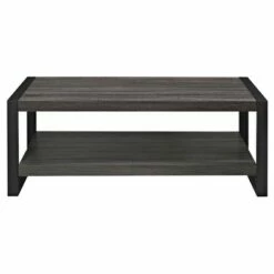 48" Modern Industrial Loop Leg Coffee Table Charcoal - Saracina Home