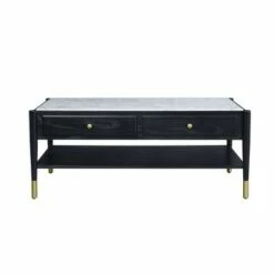 Atalia Coffee Table Marble/Black - Acme Furniture
