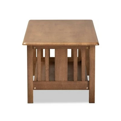 Rylie Rectangular Wood Coffee Table Brown - Baxton Studio 4 Rylie Rectangular Wood Coffee Table Brown - Baxton Studio - Image 2