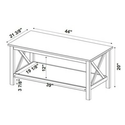 Davis Coffee Table - Linon Driftwood 10 Davis Coffee Table - Linon Driftwood - Image 8