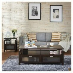 Camille Modern Uplifted Top Coffee Table Espresso - HOMES: Inside + Out -Coffee Tables Elegant store unnamed file 1363