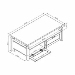 Camille Modern Uplifted Top Coffee Table Espresso - HOMES: Inside + Out -Coffee Tables Elegant store unnamed file 1364