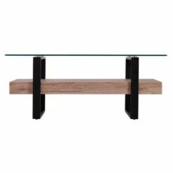 Craygrove Farmhouse Cocktail Table Natural/Black - Aiden Lane