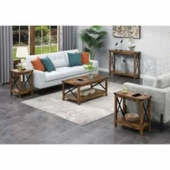 Durango Coffee Table with Shelf - Breighton Home Oak/black -Coffee Tables Elegant store unnamed file 1409