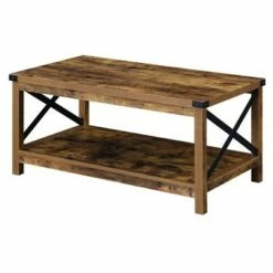 Durango Coffee Table with Shelf - Breighton Home Oak/black -Coffee Tables Elegant store unnamed file 1410