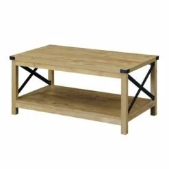 Durango Coffee Table with Shelf - Breighton Home Oak/black -Coffee Tables Elegant store unnamed file 1411