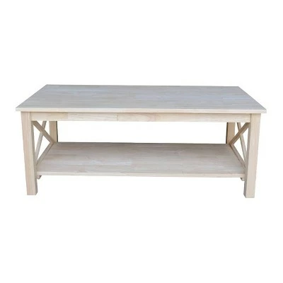Hampton Coffee Table - International Concepts Beige 3 Hampton Coffee Table - International Concepts Beige