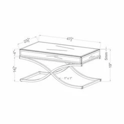 Lila Coffee Table Chrome - HOMES: Inside + Out -Coffee Tables Elegant store unnamed file 1420