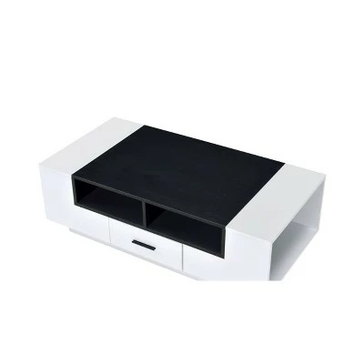 Armor Coffee Table White/Black - Acme Furniture 4 Armor Coffee Table White/Black - Acme Furniture - Image 2