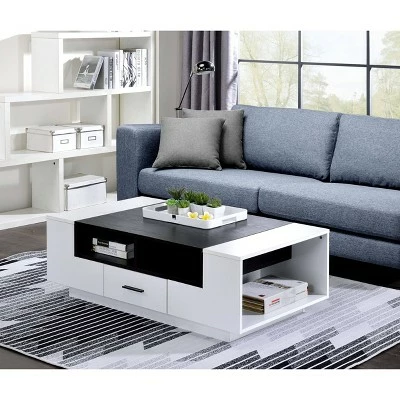 Armor Coffee Table White/Black - Acme Furniture 6 Armor Coffee Table White/Black - Acme Furniture - Image 4