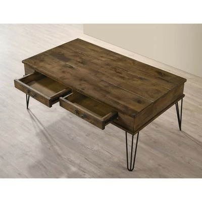 Dubon 2 Drawer Coffee Table Rustic Oak - HOMES: Inside + Out 3 Dubon 2 Drawer Coffee Table Rustic Oak - HOMES: Inside + Out