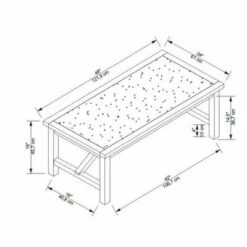 Carly Rustic Coffee Table Brown - Linon -Coffee Tables Elegant store unnamed file 1454