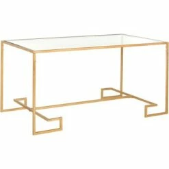 Burton Coffee Table - Gold/Glass - Safavieh -Coffee Tables Elegant store unnamed file 1491