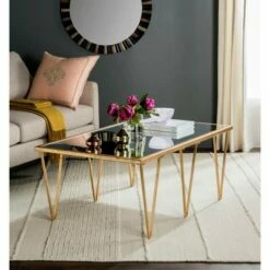 Arlene Coffee Table - Gold/Mirror - Safavieh