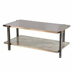 Carswaf Cocktail Table with Mirrored Top Champagne - Aiden Lane