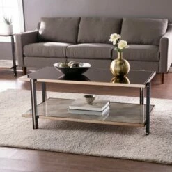 Carswaf Cocktail Table with Mirrored Top Champagne - Aiden Lane -Coffee Tables Elegant store unnamed file 1520