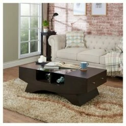 Kasha Multi-storage Coffee Table Walnut - HOMES: Inside + Out