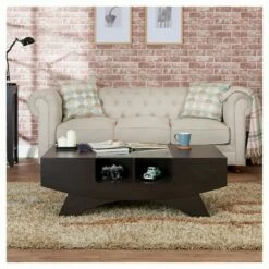 Kasha Multi-storage Coffee Table Walnut - HOMES: Inside + Out -Coffee Tables Elegant store unnamed file 1526