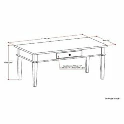 44" Sterling Solid Wood Coffee Table Tobacco Brown - WyndenHall 15 44" Sterling Solid Wood Coffee Table Tobacco Brown - WyndenHall -Coffee Tables Elegant store unnamed file 1564