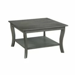 American Heritage Square Coffee Table with Shelf - Breighton Home Dark Gray -Coffee Tables Elegant store unnamed file 1569