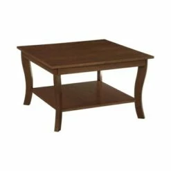 American Heritage Square Coffee Table with Shelf - Breighton Home Dark Gray -Coffee Tables Elegant store unnamed file 1570