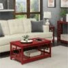 Town Square Coffee Table with Shelf Cranberry Red - Breighton Home -Coffee Tables Elegant store unnamed file 1602