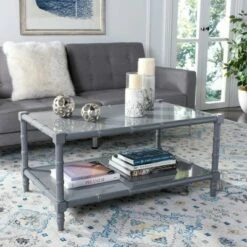 Noam Modern Coastal Coffee Table - Grey - Safavieh