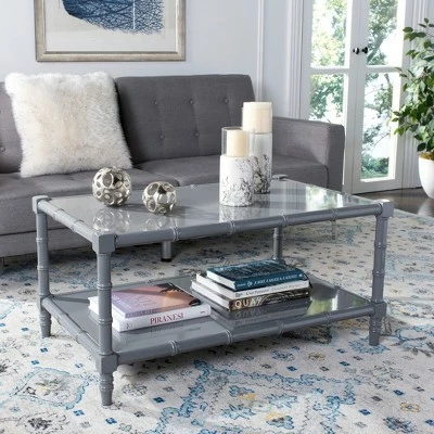 Noam Modern Coastal Coffee Table - Grey - Safavieh 3 Noam Modern Coastal Coffee Table - Grey - Safavieh